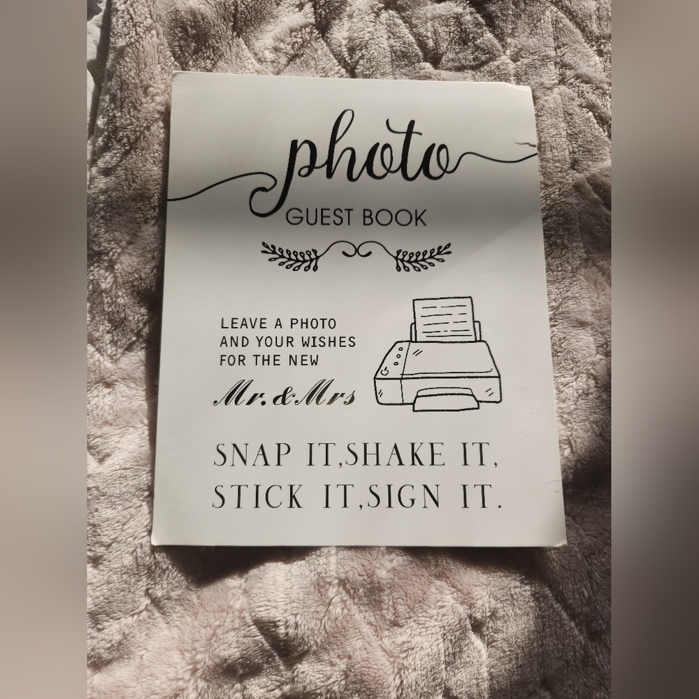 ✨️2/$25✨️Photo Guest Book Sign